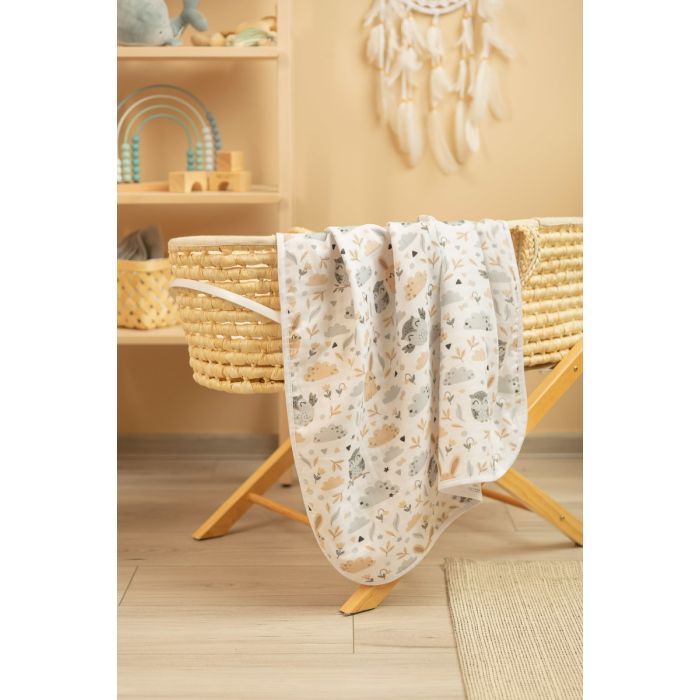 Bērnu muslīna sedziņa  "Light owl" 80x100 cm 