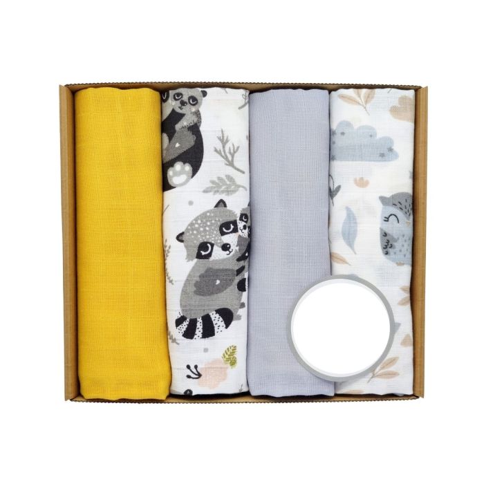 Muslīna autiņi komplekts "3" 4 gab. 