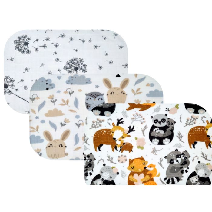 Muslina autiņi mazuļiem 120x120cm 1 gab. (izvēlies krāsu)