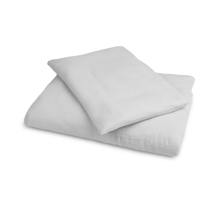 Muslīna gultas veļa bērniem 135x100 "Soft grey" 