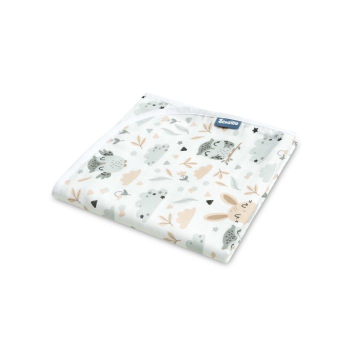Bērnu muslīna sedziņa  "Light owl" 80x100 cm 