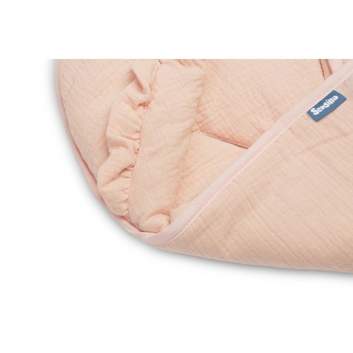 Autosēdeklīša muslīna guļammaiss "Natural" 90x90 cm pink