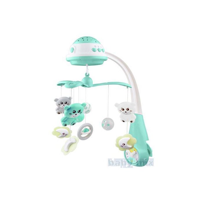 Muzikālais karuselis ar projektoru mazuļa gultiņai "Bears" 