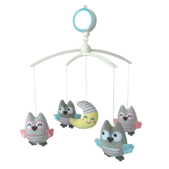 Muzikālais karuselis mazuļa gultiņai "Moon" ar mīkstām mantiņām