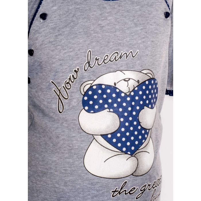 Kokvilnas naktskrekls grūtniecēm un barojošām "Teddy"