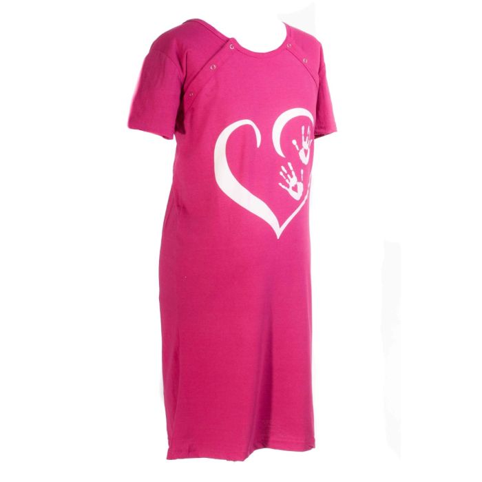 Kokvilnas naktskrekls grūtniecēm un barojošām "Love U BABY"