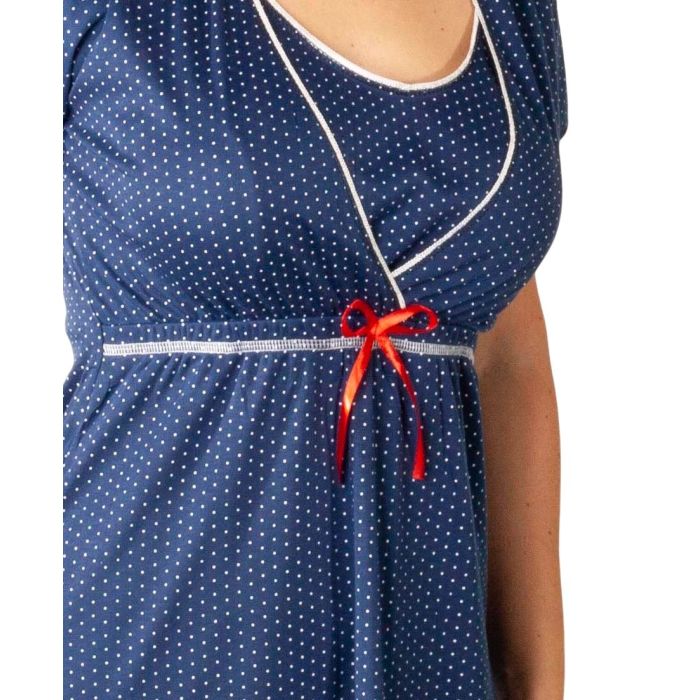 Kokvilnas naktskrekls grūtniecēm un barojošām "Blue dots"