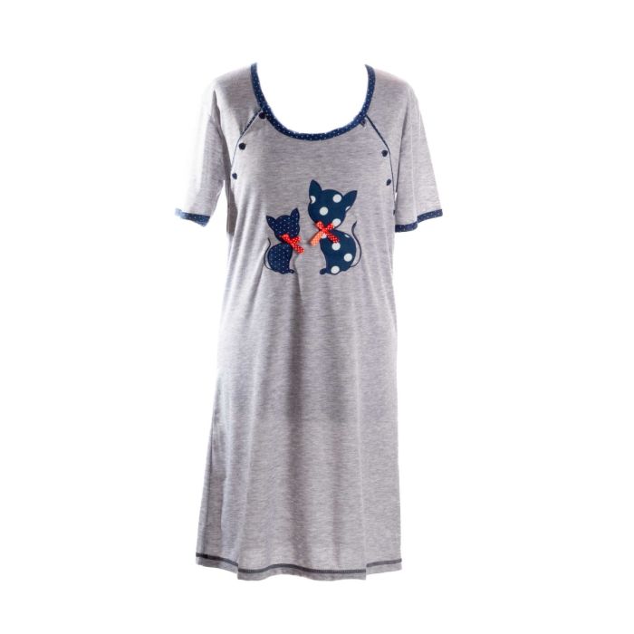 Kokvilnas naktskrekls grūtniecēm un barojošām "Cats"