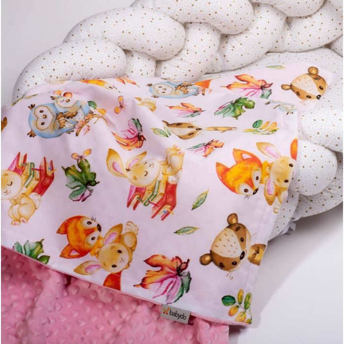 Bērnu pleds 100x75cm "Companions" rozā