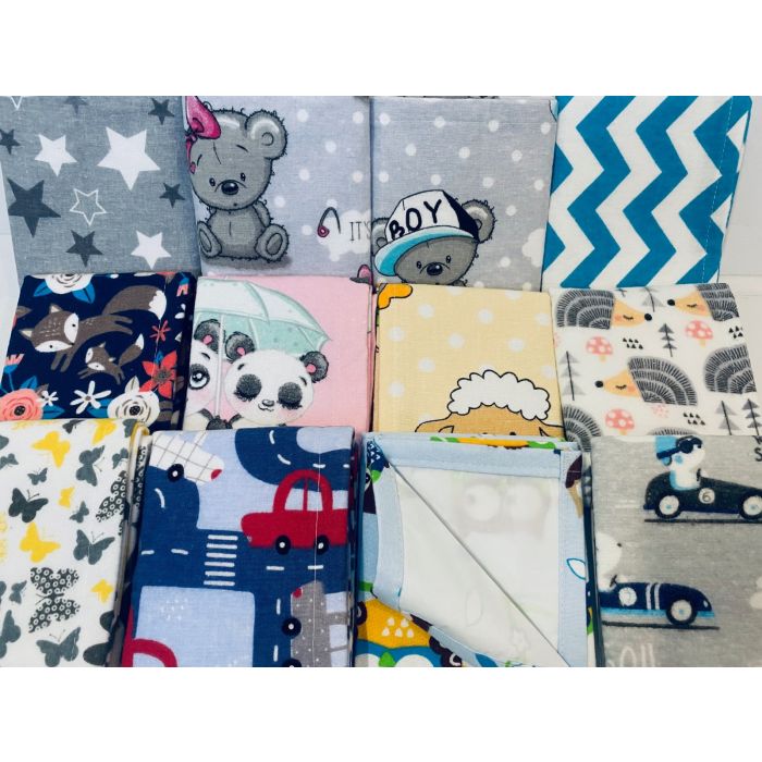 Flaneļa autiņš ūdens necaurlaidīgi 45x55cm (izvēlēties zīmējumu)