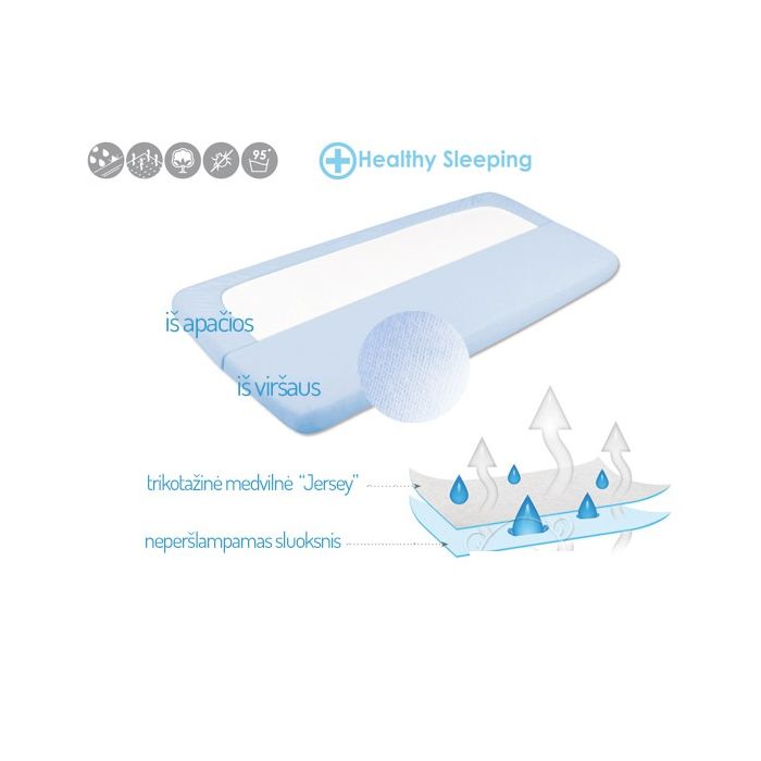 Neperšlampama paklodė su guma lopšiukui 