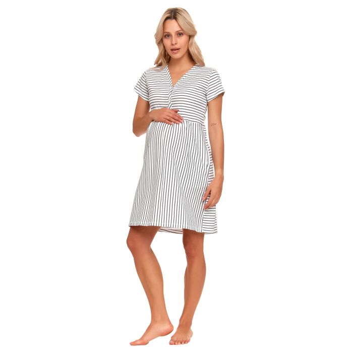 Kokvilnas naktskrekls grūtniecēm un barojošām "Lines" Graphite