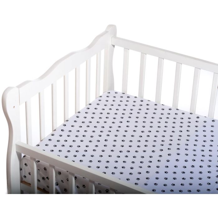 Bērnu palags ar gumiju "Paws"  120x60