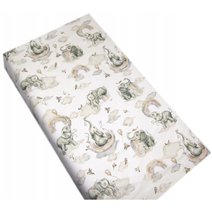 Bērnu palags ar gumiju  70X140 "Elephants"