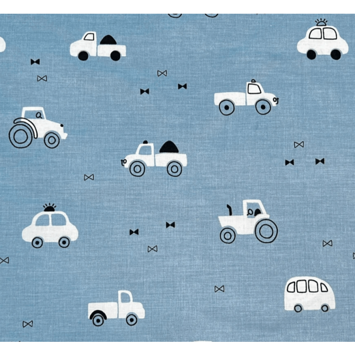 Bērnu palags ar gumiju  60x120 cm "Traffic" 