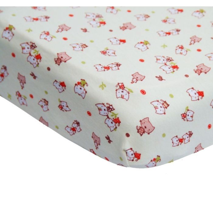 Bērnu palags ar gumiju  "Kitty" 120x60 BABYDO™