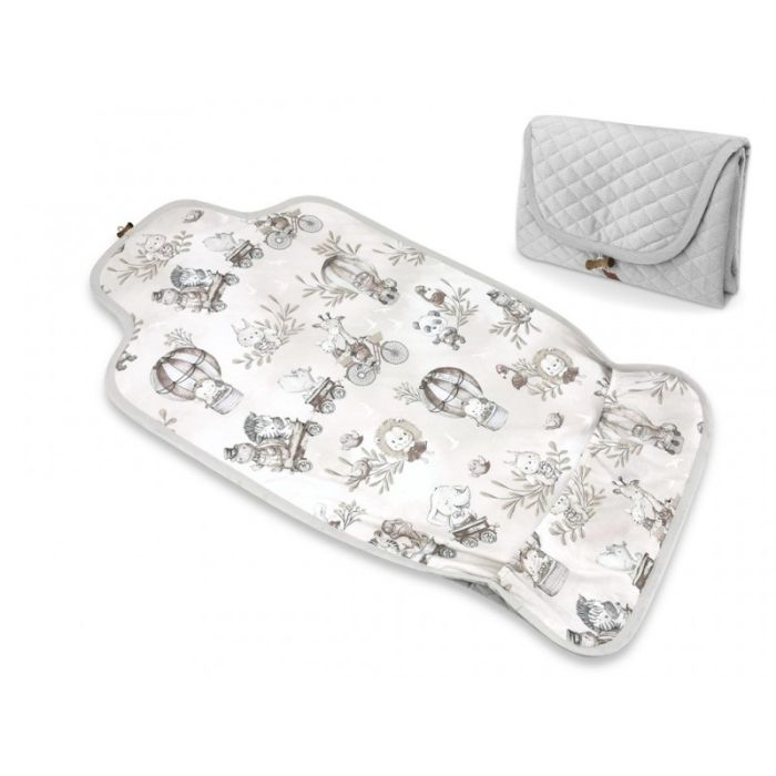 Pārtinamais paklājiņš  "Grey zoo" 93 x 50 cm  I Pārtinamie paklājiņi tiešsaistē par labāku cenu