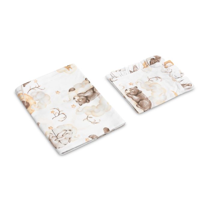 Gultas veļa bērniem 135x100 "Cosy clouds" ar krokām