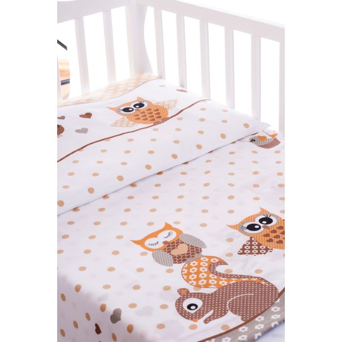 Bērnu gultas veļa 135x100 "OWL" 