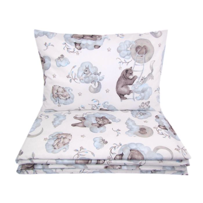Gultas veļa bērniem 135x100  "Cosy clouds" zils