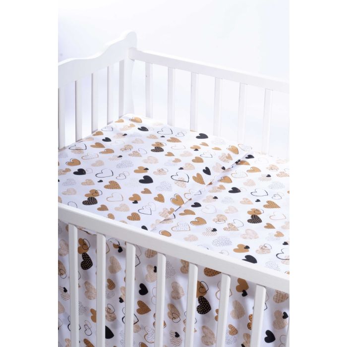 Pārvalku komplekts 135x100 "Sirsniņas" dzeltenas krāsas