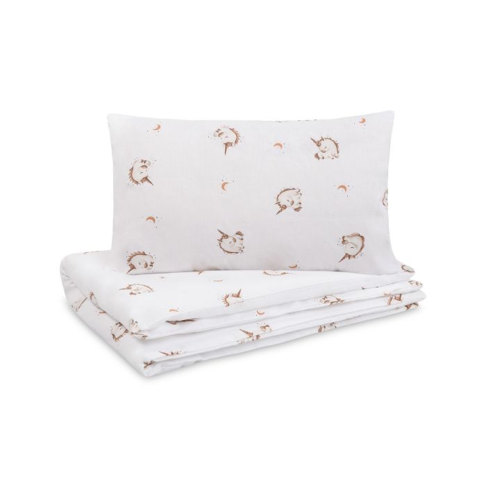 Gultas veļa bērniem 135x100 "Unicorn beige"