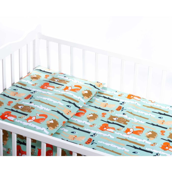 Bērnu gultas veļa 135x100 "Forest life" 