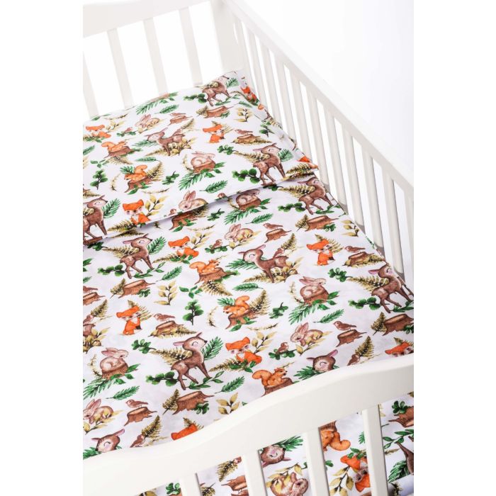 Bērnu gultas veļa 135x100 "Forest family"