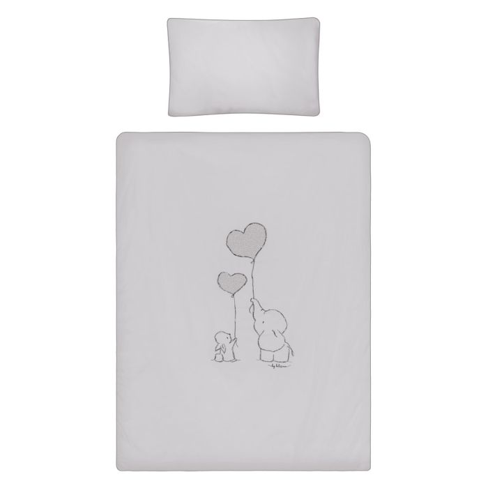 Bērnu gultas veļa ar apmales "Amigo" pelēks