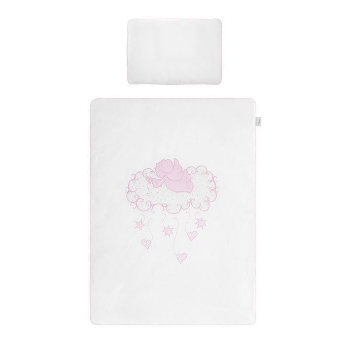  Bērnu gultas veļa ar apmales "Angels" rozā