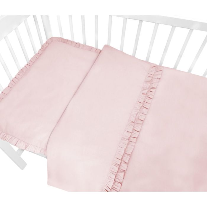 Bērnu gultas veļa ar apmales, palags "Royal powder pink"