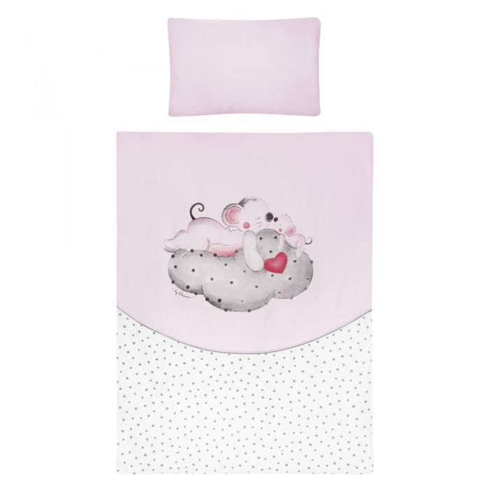 Bērnu gultas veļa ar apmales "Little1"  