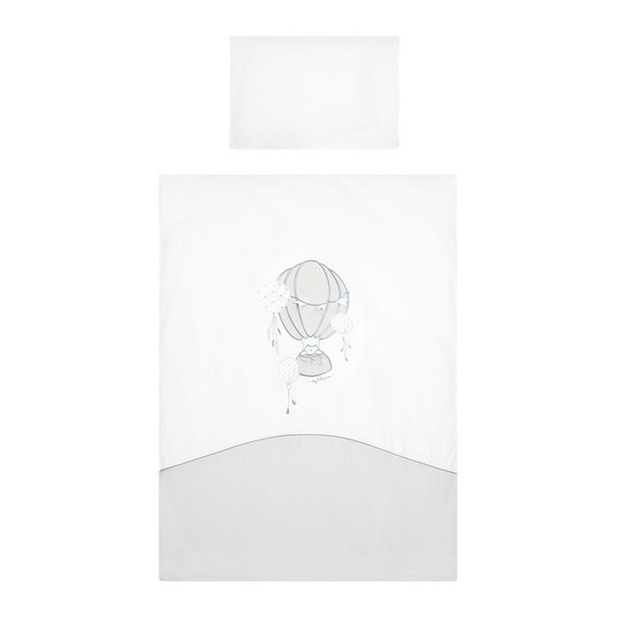 Bērnu gultas veļa ar apmales "Balloons" pelēks