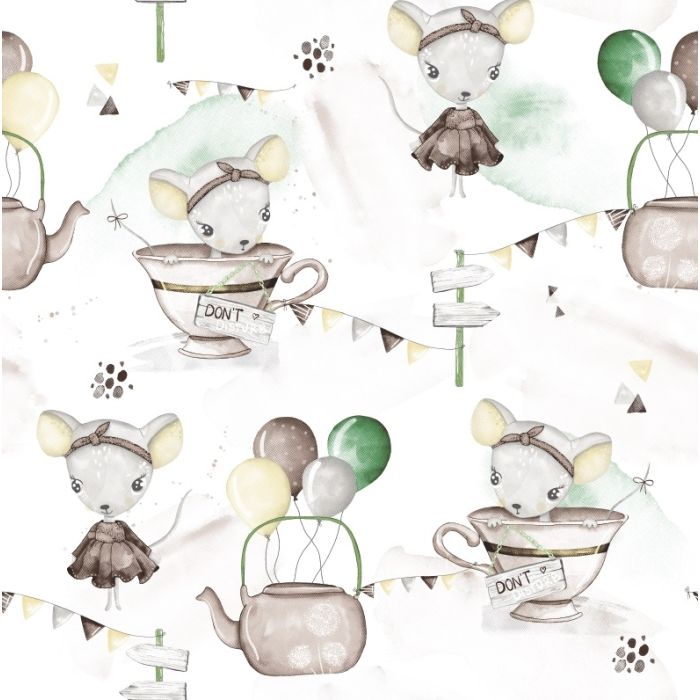 Bērnu pleds 100x75cm "Baby mouse" zaļš 