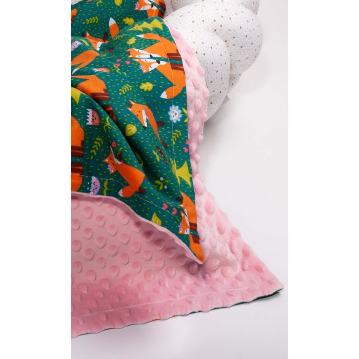 Bērnu pleds 100x75cm "Red couple" rozā