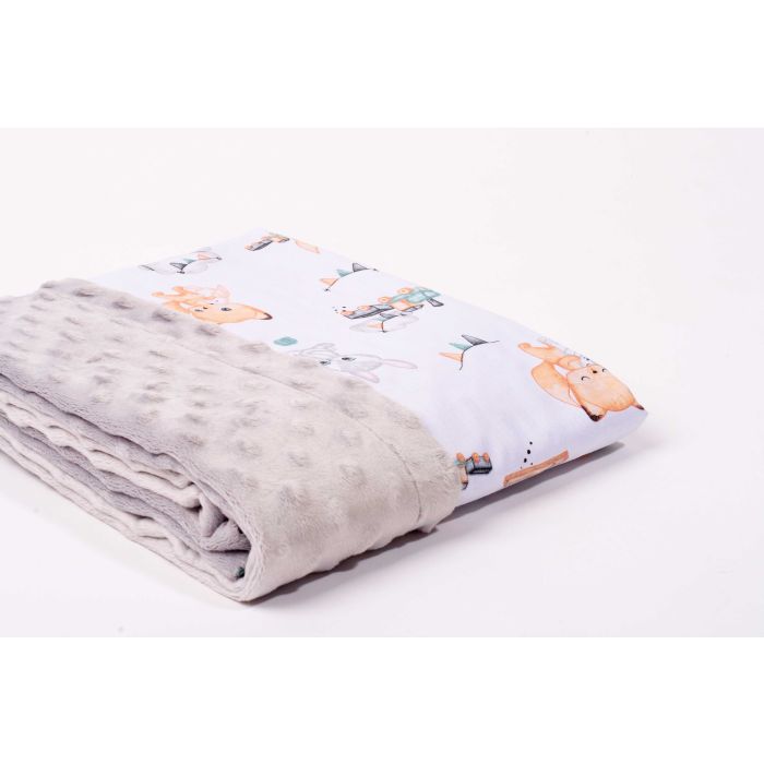 Bērnu pleds "Let's play" 100x75cm pelēks