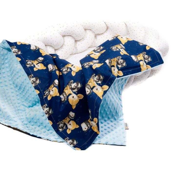 Bērnu pleds 100x75cm "Trio" zils 