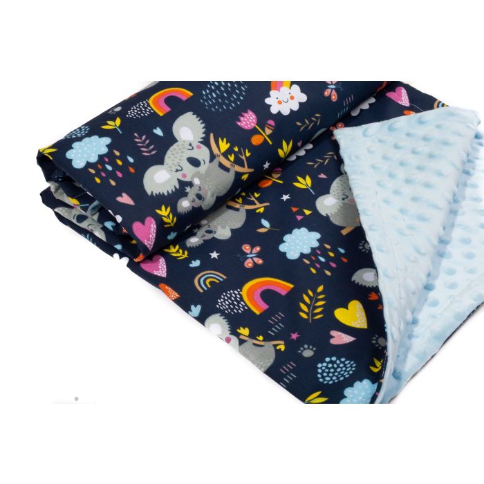 Bērnu pleds 100x75cm "Koala in Love" zils 