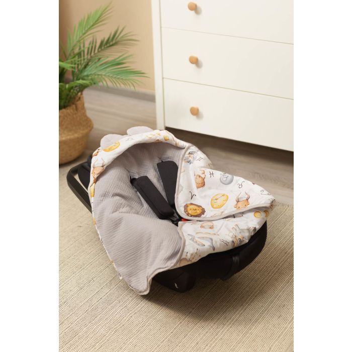 Autosēdeklīša muslīna guļammaiss "Zodiac" 90x90 cm 