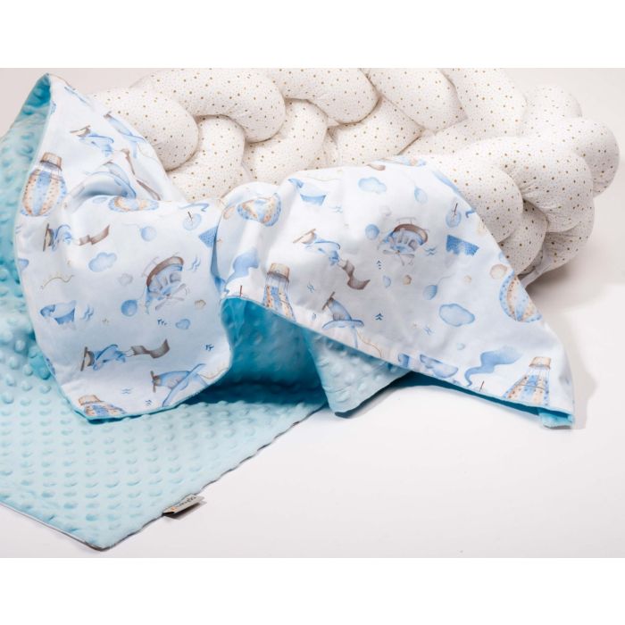 Bērnu pleds 100x75cm "Balloons" zils 