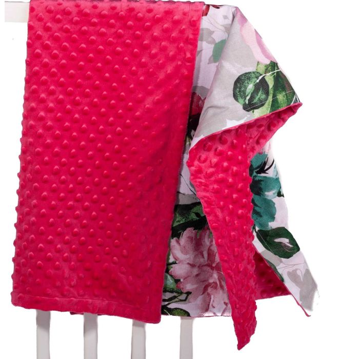 Bērnu pleds 100x75cm "Floral" rozā