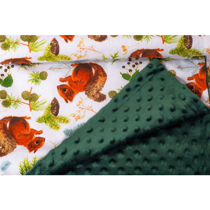 Bērnu pleds 100x75cm "Nut lovers" zaļš 