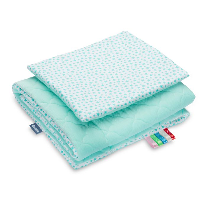 Komplekts "Mineral Velvet" pleds 100x75cm un spilvens 30x35 cm tirkīza