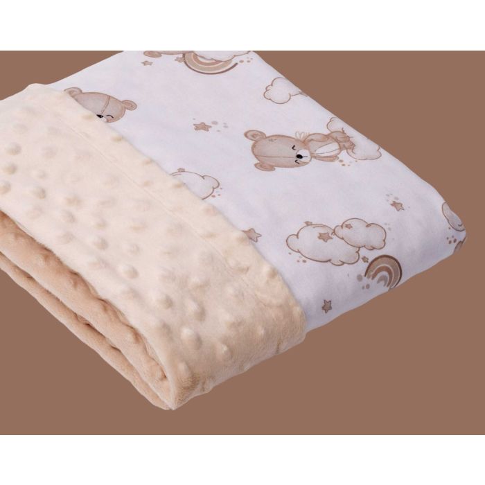 Bērnu pleds "Cute Teddy" 100x75cm ecru