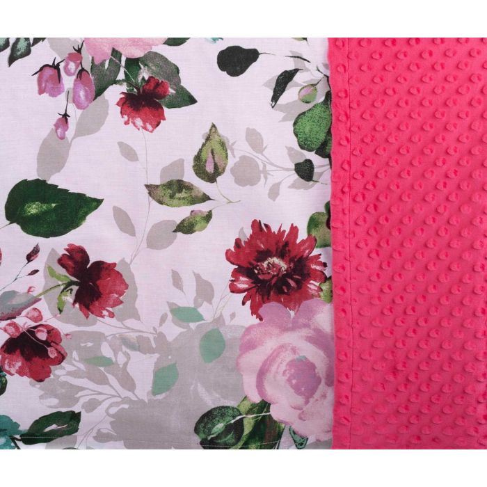 Bērnu pleds 100x75cm "Floral" rozā