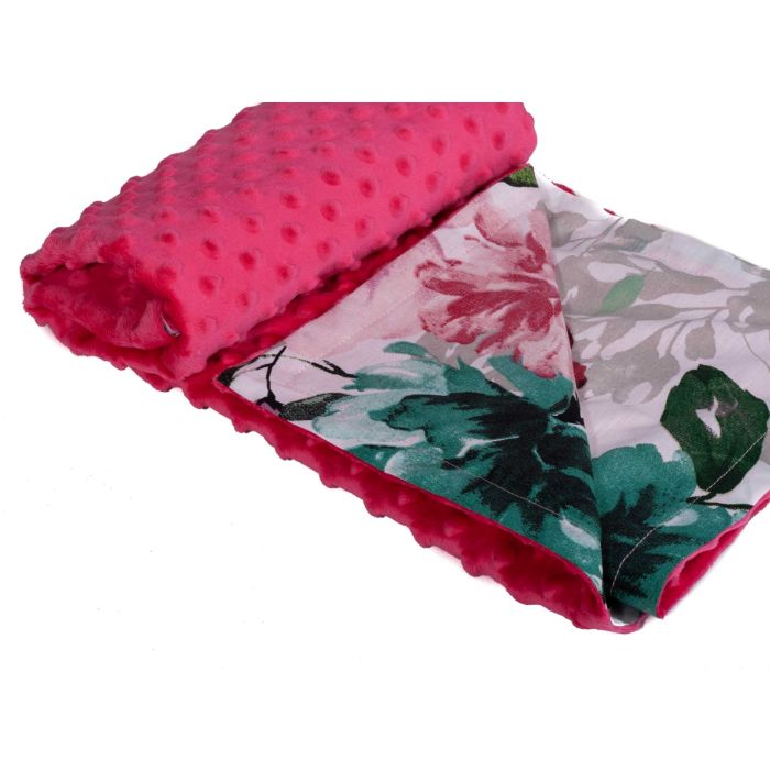 Bērnu pleds 100x75cm "Floral" rozā