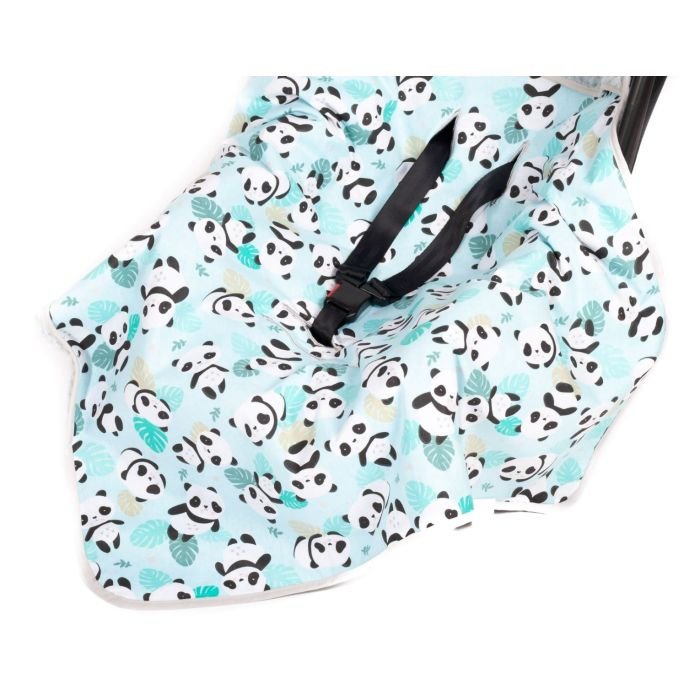  Sedziņa / konverts autokrēsliņām  "Panda" 80x80 cm
