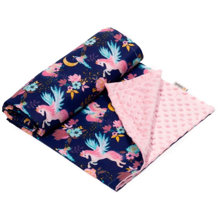 Bērnu pleds 100x75cm "Magic Unicorns" rozā