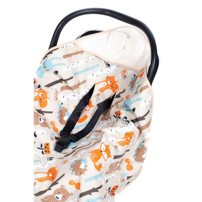  Sedziņa / konverts autokrēsliņām "Forest life" 80x80 cm