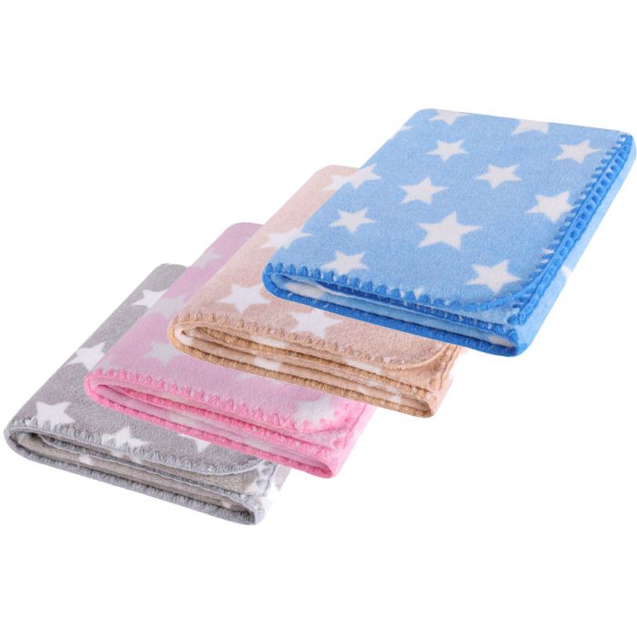 Bērnu pleds "Stars" 90x80 cm rozā